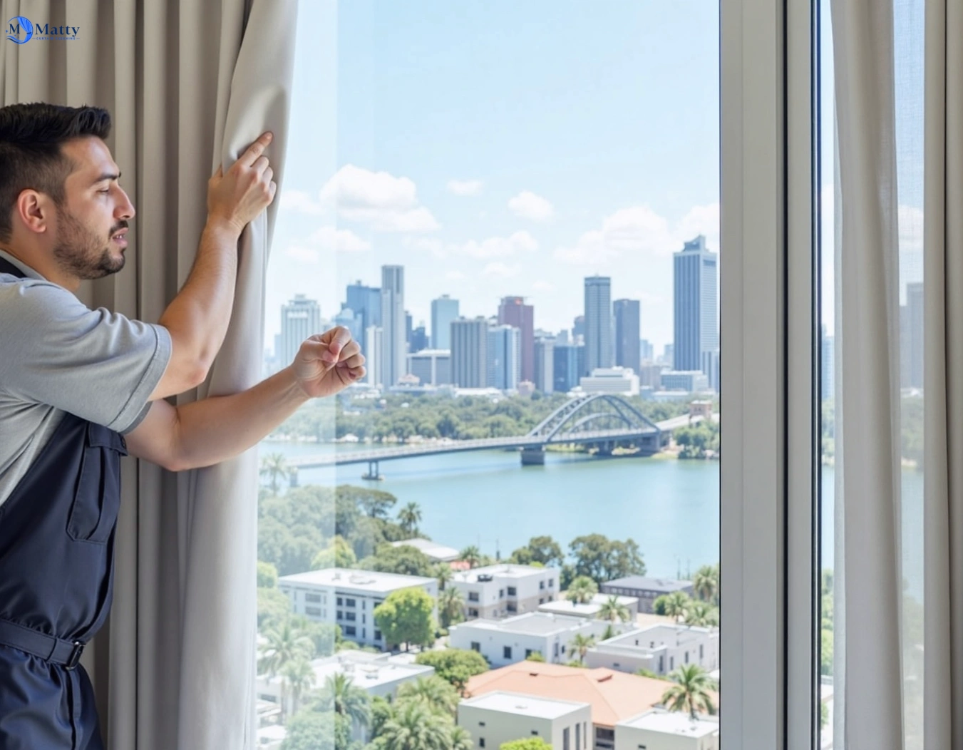 Professional curtain steam cleaning service ingliston-vic QLD by Matty Curtain Cleaning