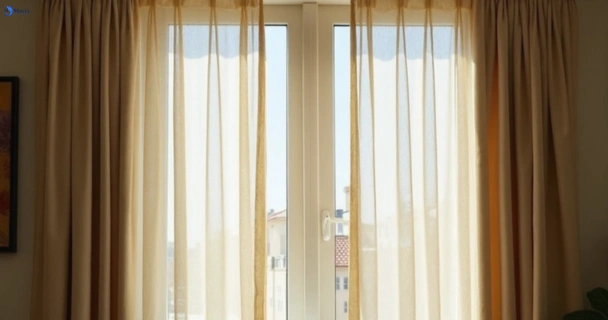 Dusty and dull curtains in ingliston-vic before steam cleaning